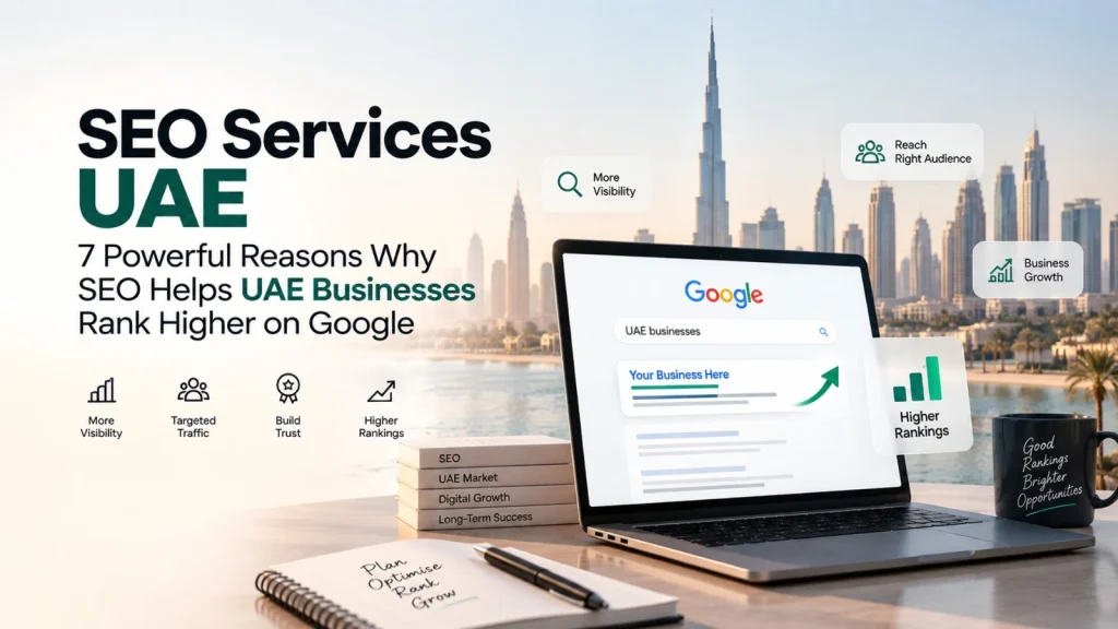 SEO Services UAE: 7 Powerful Reasons Why SEO Helps UAE Businesses Rank Higher on Google 2 SEO SERVICES UAE